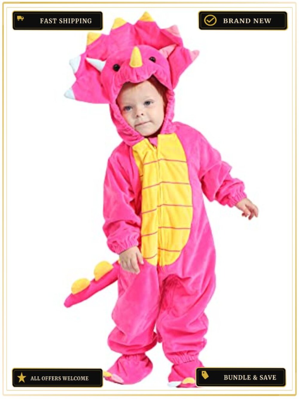 Flannel Dinosaur Costume Baby Toddler Boys Girls 0-4T